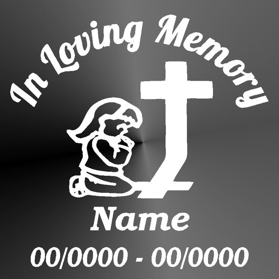 Memorial Vinyl Decal Vinyl Sticker Decal Sticker Cut Vinyl Car