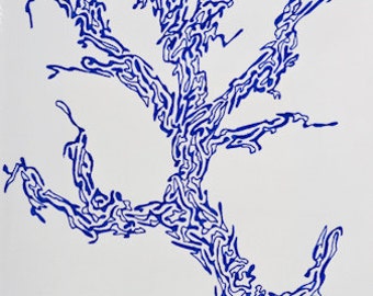 Growth, Original Abstract Ink Drawing