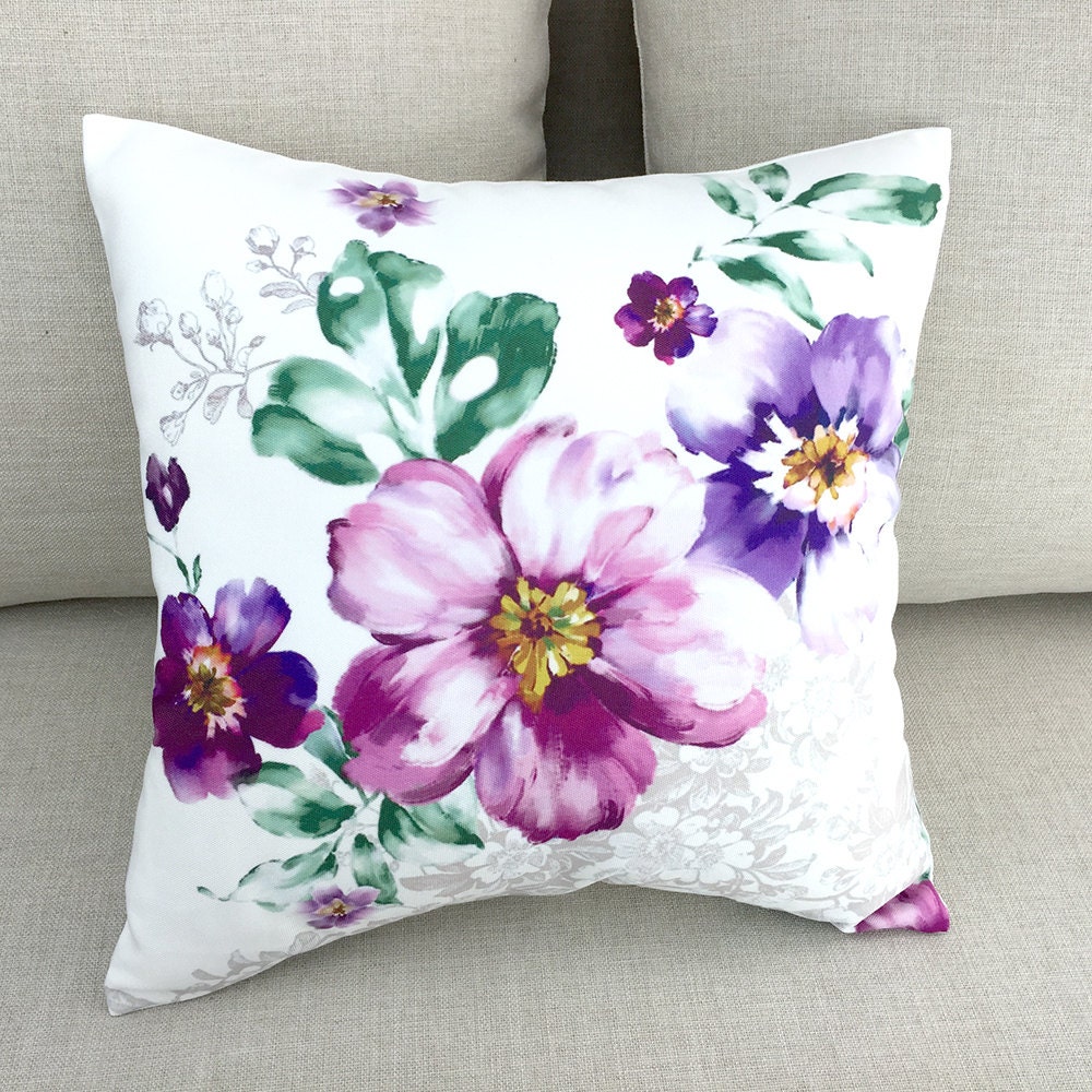 Decorative Throw Pillows Pillow Covers Floral by HomeDecorYi