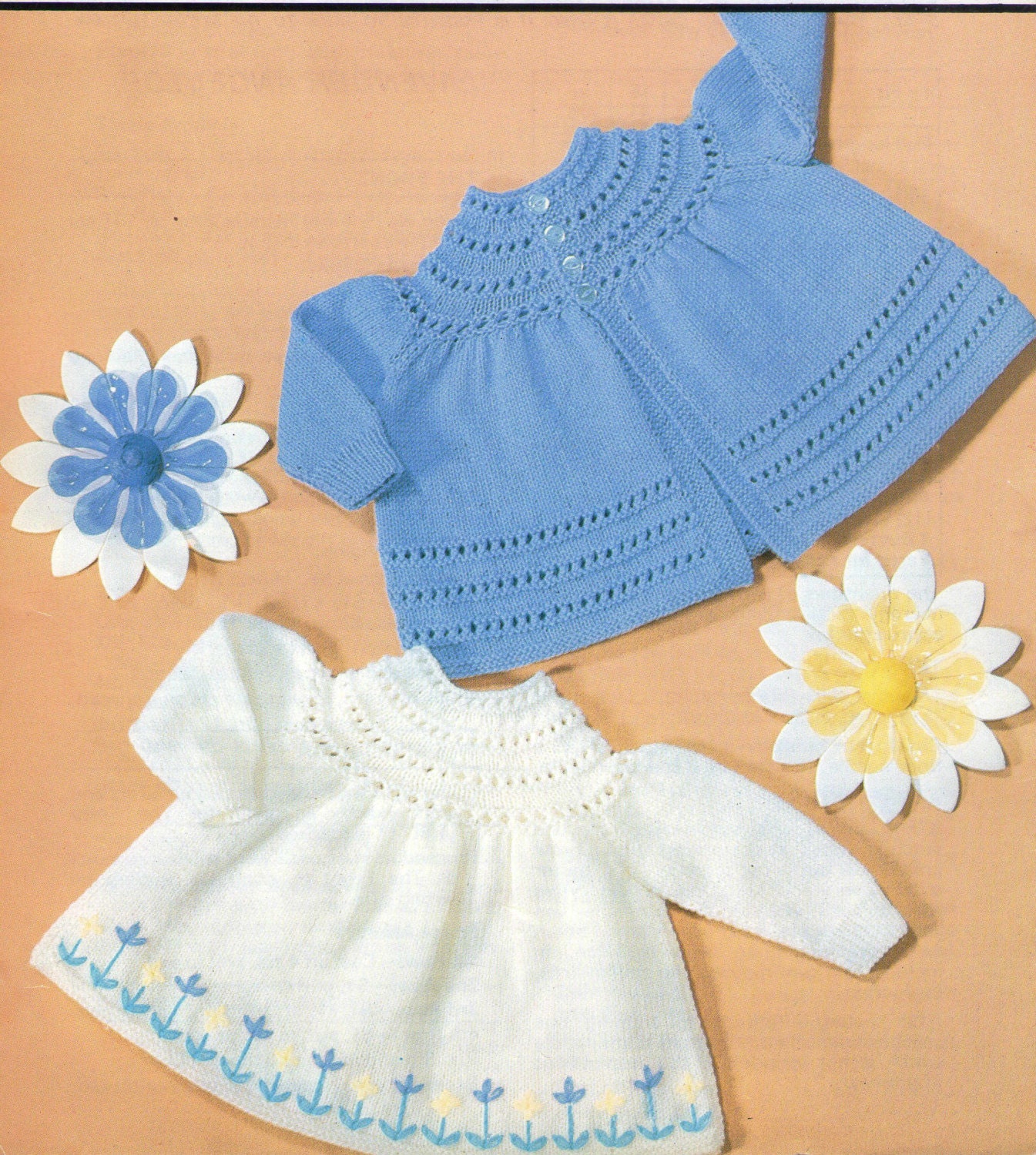 Knit Angel Top Vintage Pattern baby dress knitting pullover