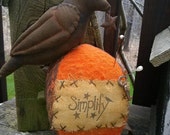 Primitive Make do Crow Bird Fall Halloween Pumpkin Pin keep Cloth doll Hafair FAAP