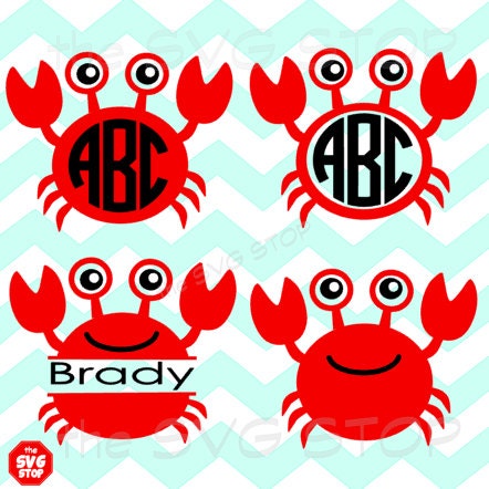 Download Crab designs and monogram bases SVG and studio files by ...