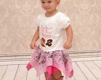 Toddler Western T-Shirt Dress, Bandana Dress, Cowboy boots, Cowboy hat design, Cowgirl Dress, Western Dress, Toddler Dress, Pink Bandana