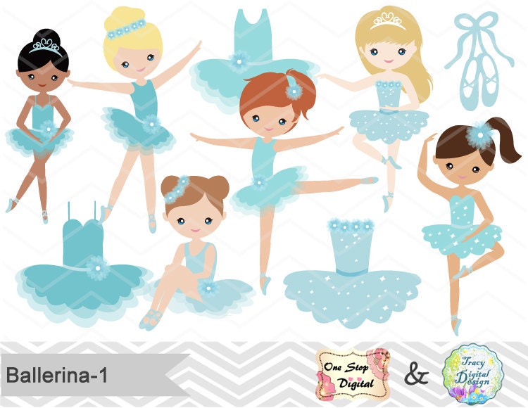 Clip Art Ballerina Clipart ballerina clipart etsy digital blue ballet girl clip art dancing dancer cute little 0181
