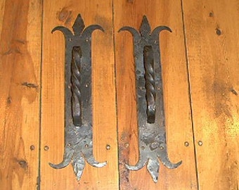 Medieval Door Pulls with Twisted Handles