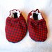 red plaid booties
