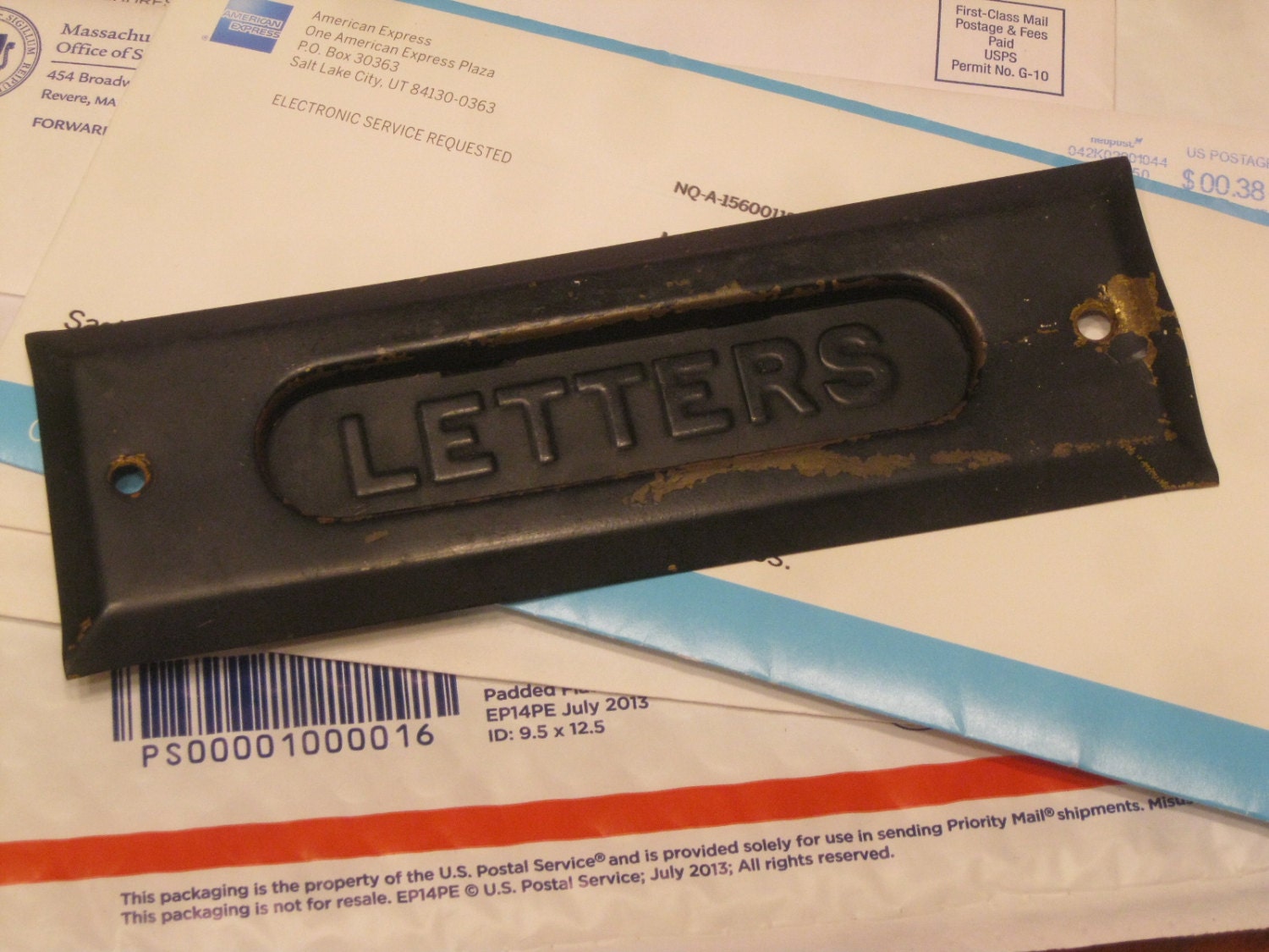 Brass Mail Slot Cover / Door Mail Cover / Mailboxes Haute Juice