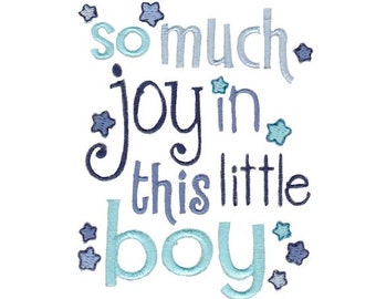Baby Boy Sentiments Too Design 5 Filled Stitch Machine Embroidery Design 4x4 5x7