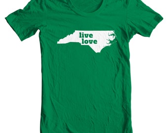 Love North Carolina tee North Carolina state state tee love