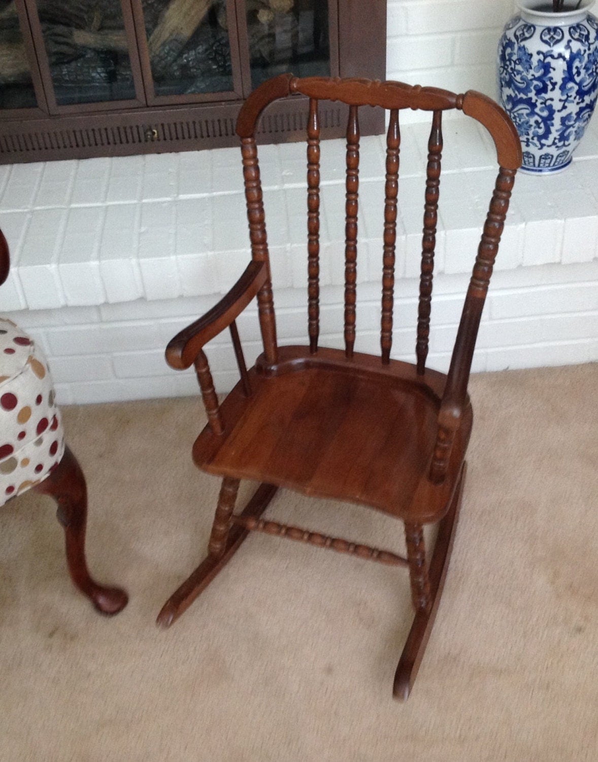 Jenny Lind Wood Child's Rocking Chair Rocker 1986 Collins