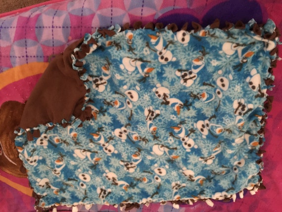 Frozen Olaf fleece blanket by FragilesCreations on Etsy