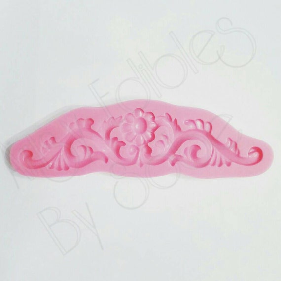 Ornate Flower Scroll Trim Silicone Mold