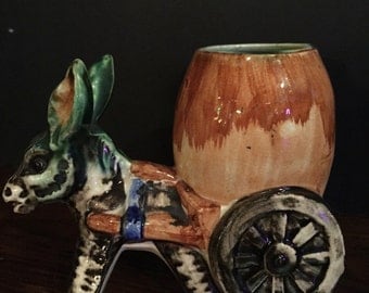 Tiny Vintage Burro Vase