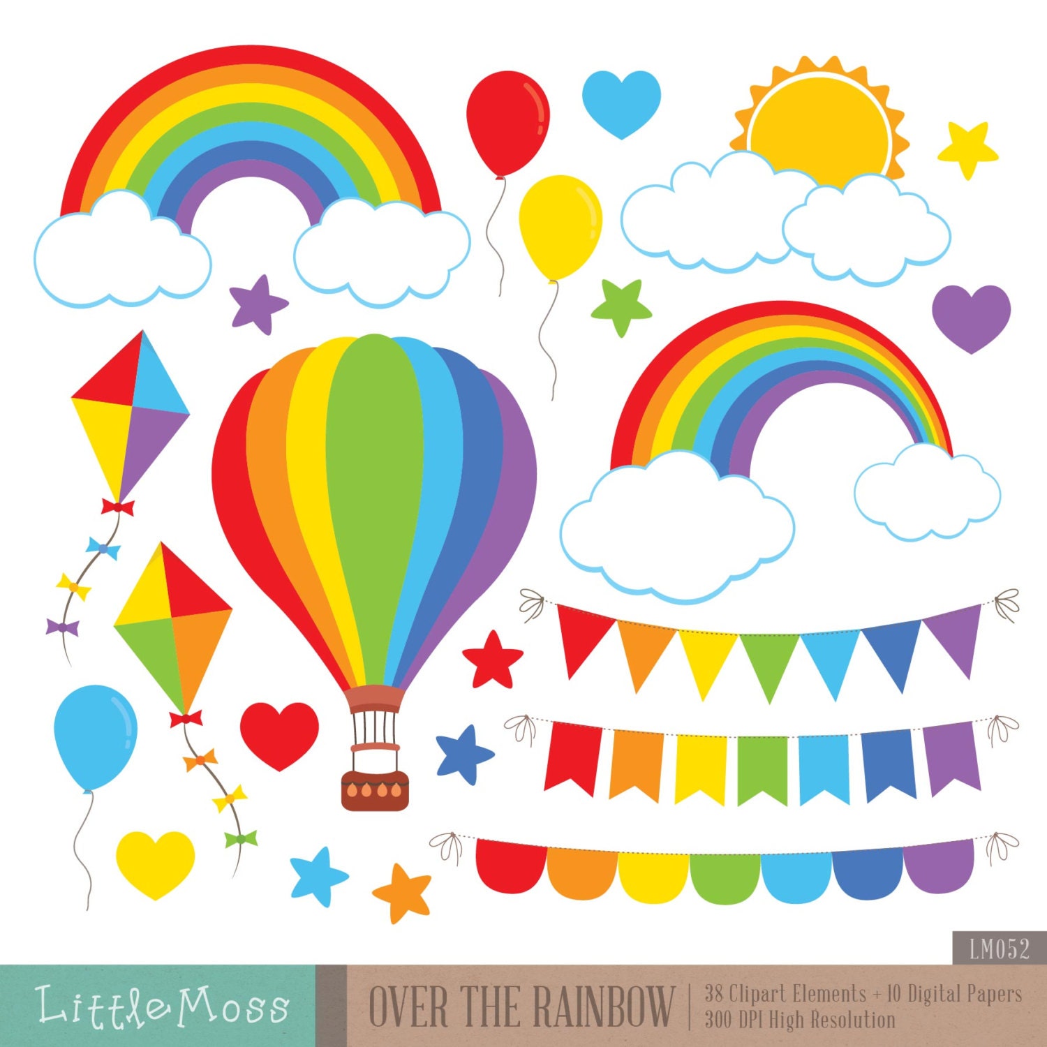 rainbow kite clip art - photo #38
