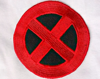 X men inspired logo Patch - Iron on - Embroidered