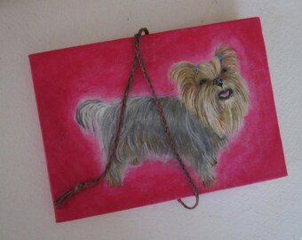 Yorkie Accordian Journal ~ Hand Painted