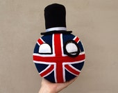 Britball, UKball, Hand Made, Countryball, Polandball, Meme Ball, Plush Ball