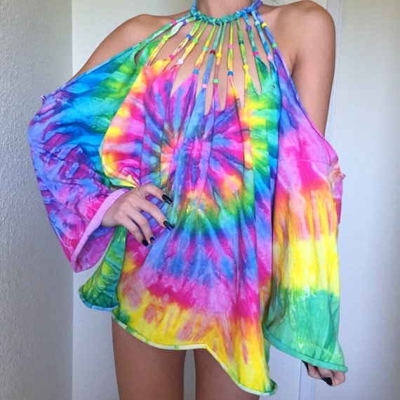 pastel tie dye dress