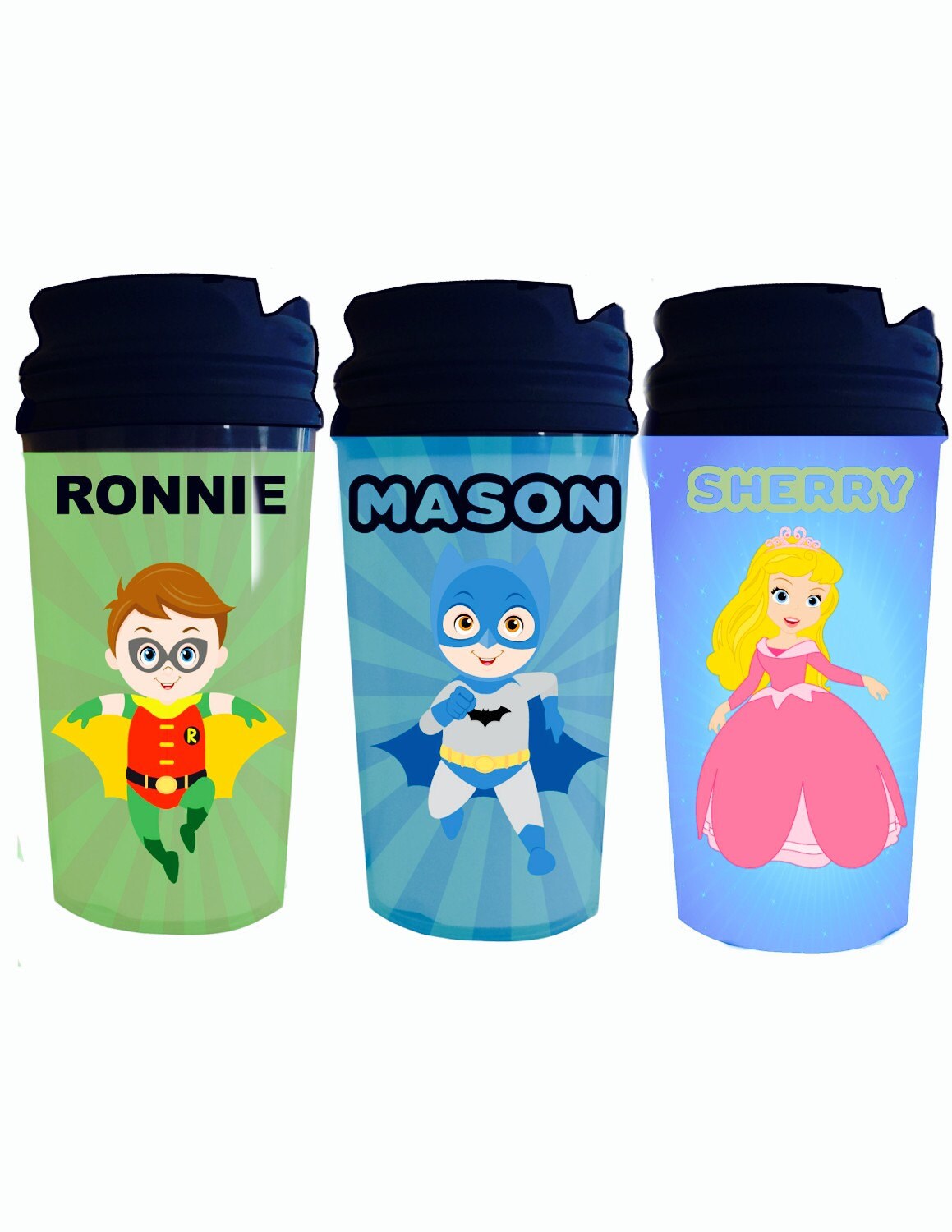 Personalized 11 oz cups for kids No spill cups for Girls and