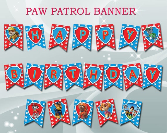 Paw Patrol Banner Paw Patrol Birthday Party Full By Sportbirthday