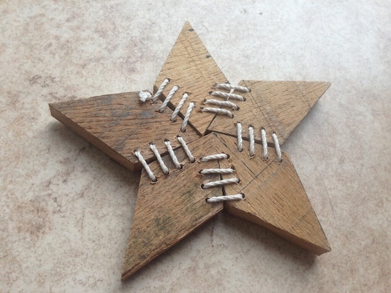 Items similar to Five point wooden Star on Etsy