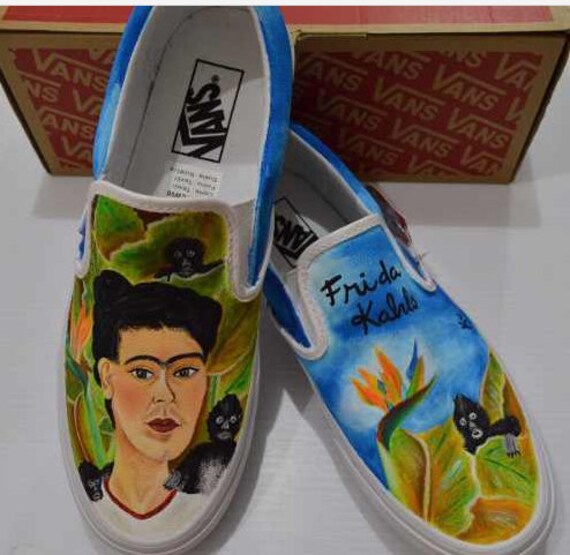 Frida Kahlo Custom Van Shoes by PersonalizedGiftsMX on Etsy