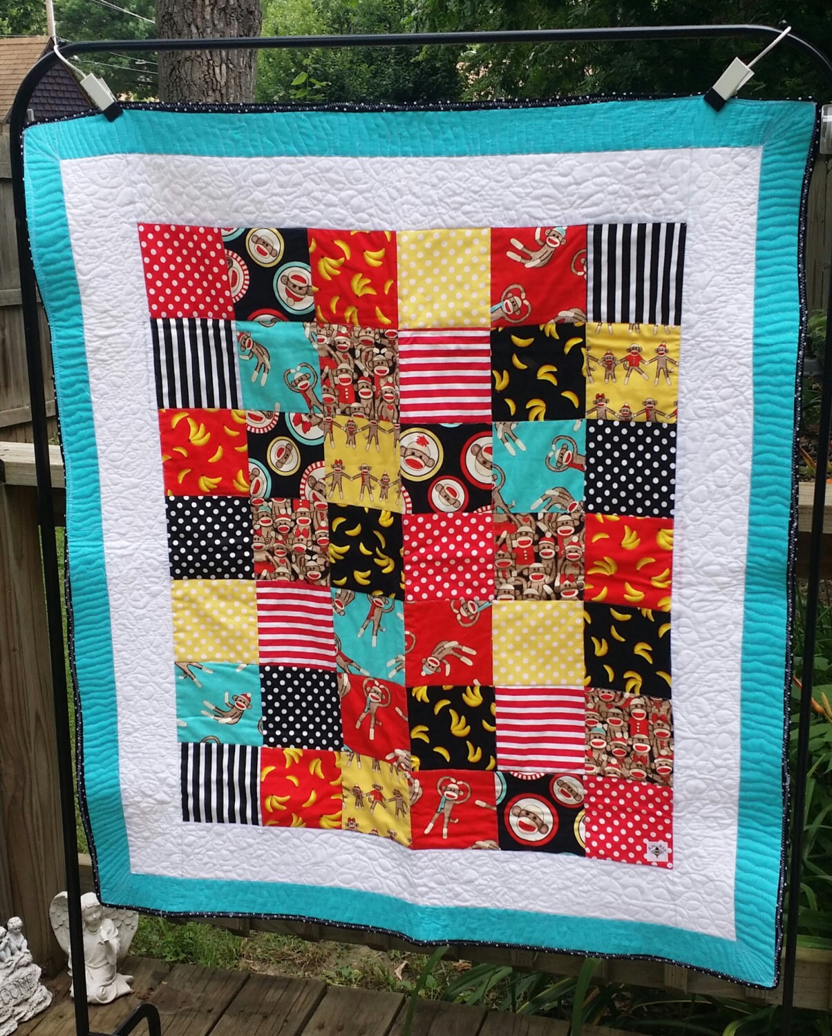 Sock Monkey Baby Quilt
