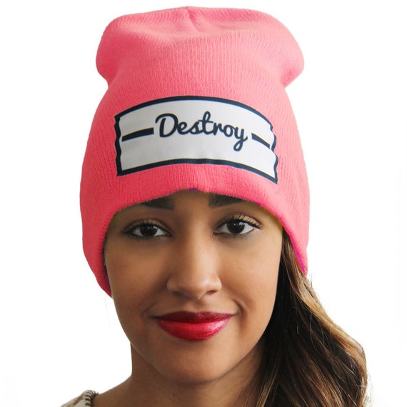 Destroy Slang Beanies® Dye Sublimated Ribbed by ArtMajesty