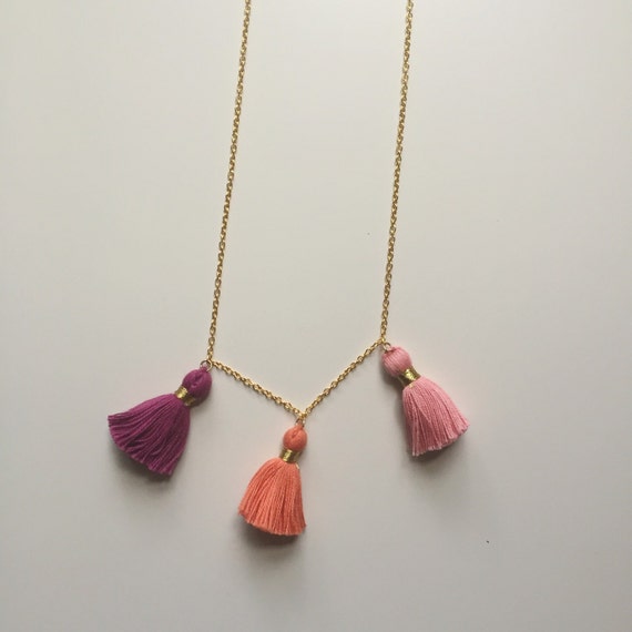 Tassel Necklace, Gold Chain Necklace