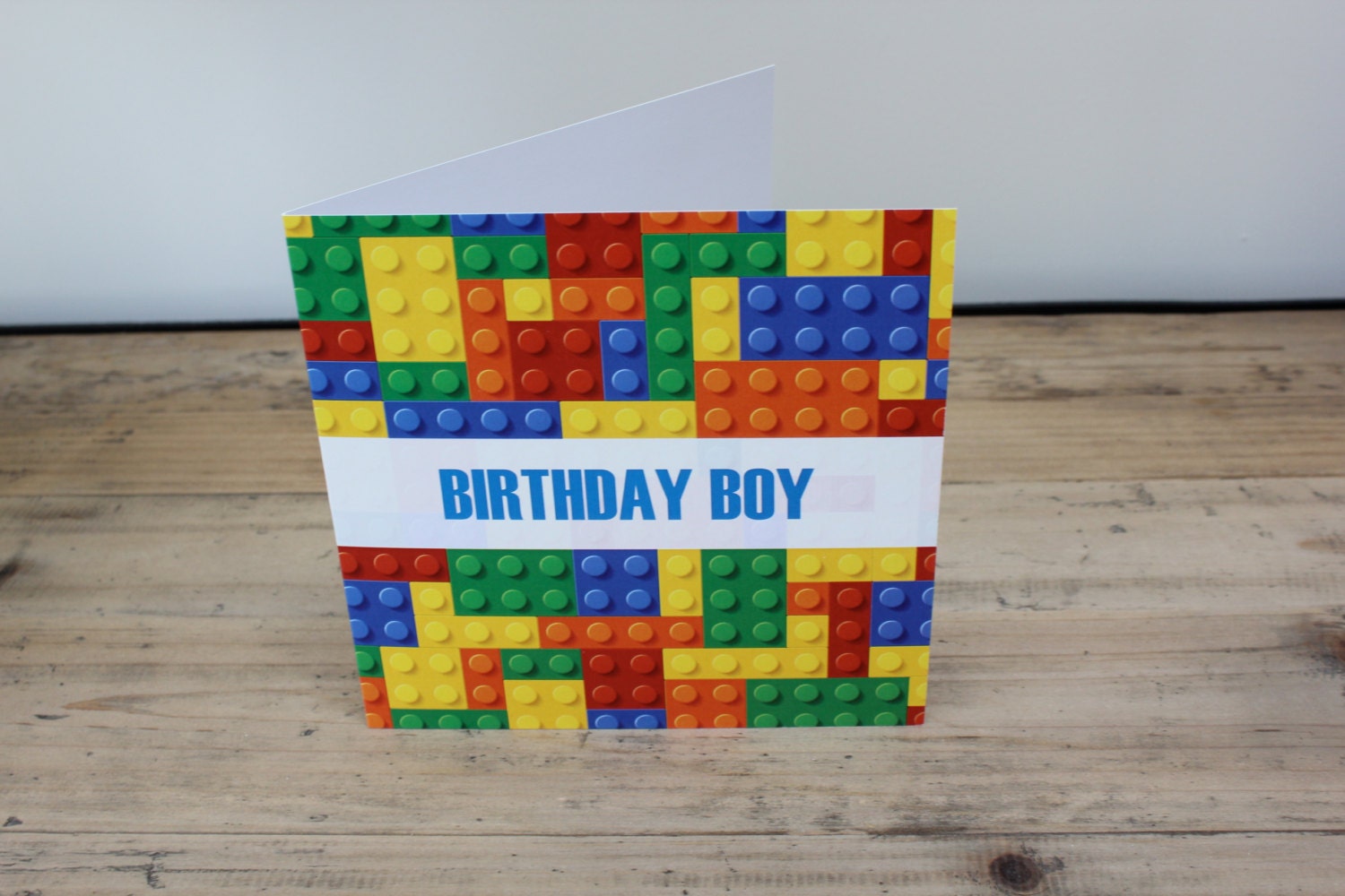 Lego style Birthday Boy Card