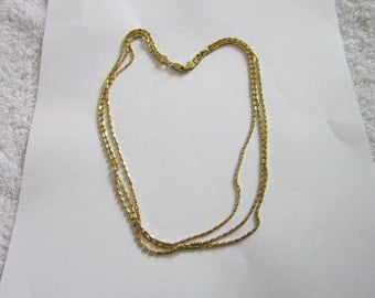 Itaor Sterling Silver with Gold wash 3 Strand Italian Necklace