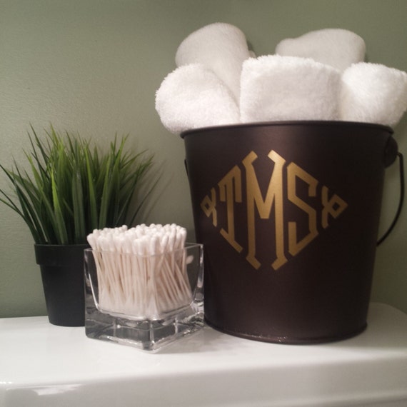 Monogrammed Bronze Bucket by UpwardMark on Etsy