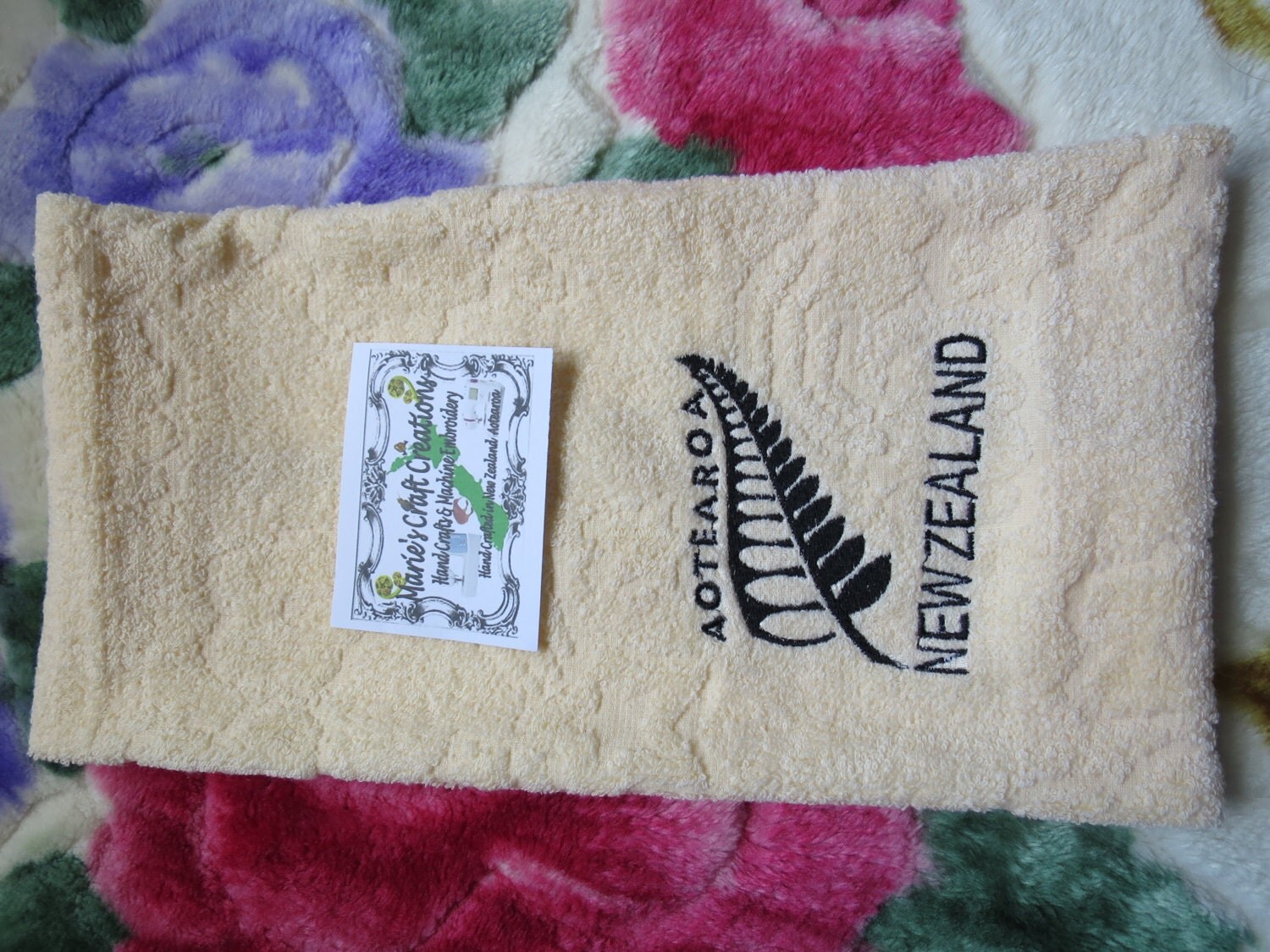 Aotearoa Hand Towel New Zealand by MariesCraftCreations on Etsy