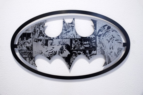 Batman Floating Metal Wall Art by SuperMetals on Etsy