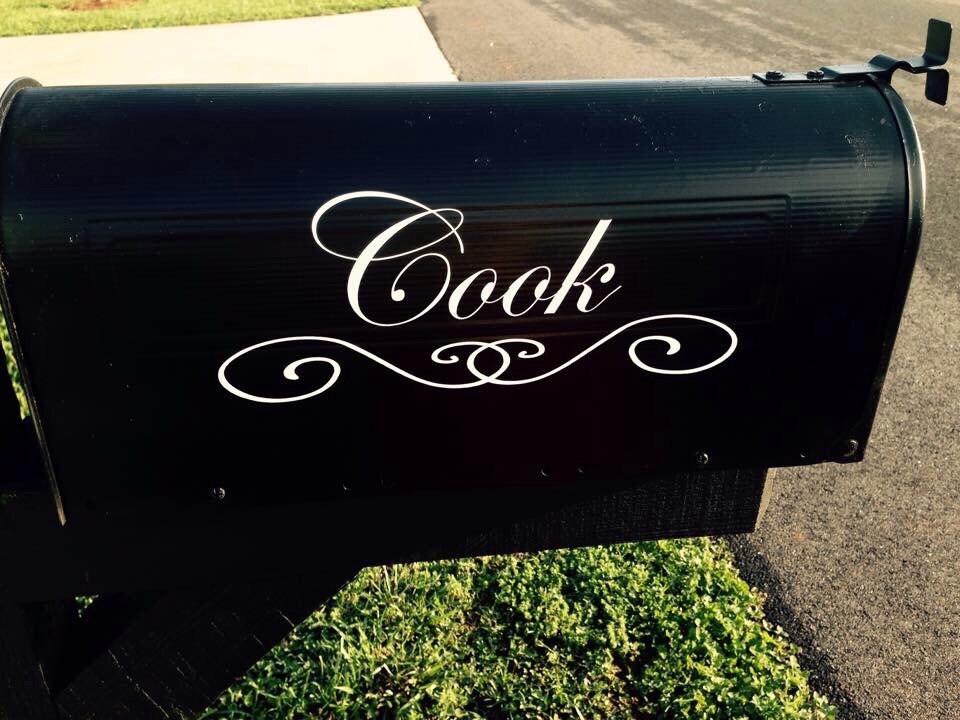 Personalized Mailbox Decal 2 by MMVinylCreations on Etsy