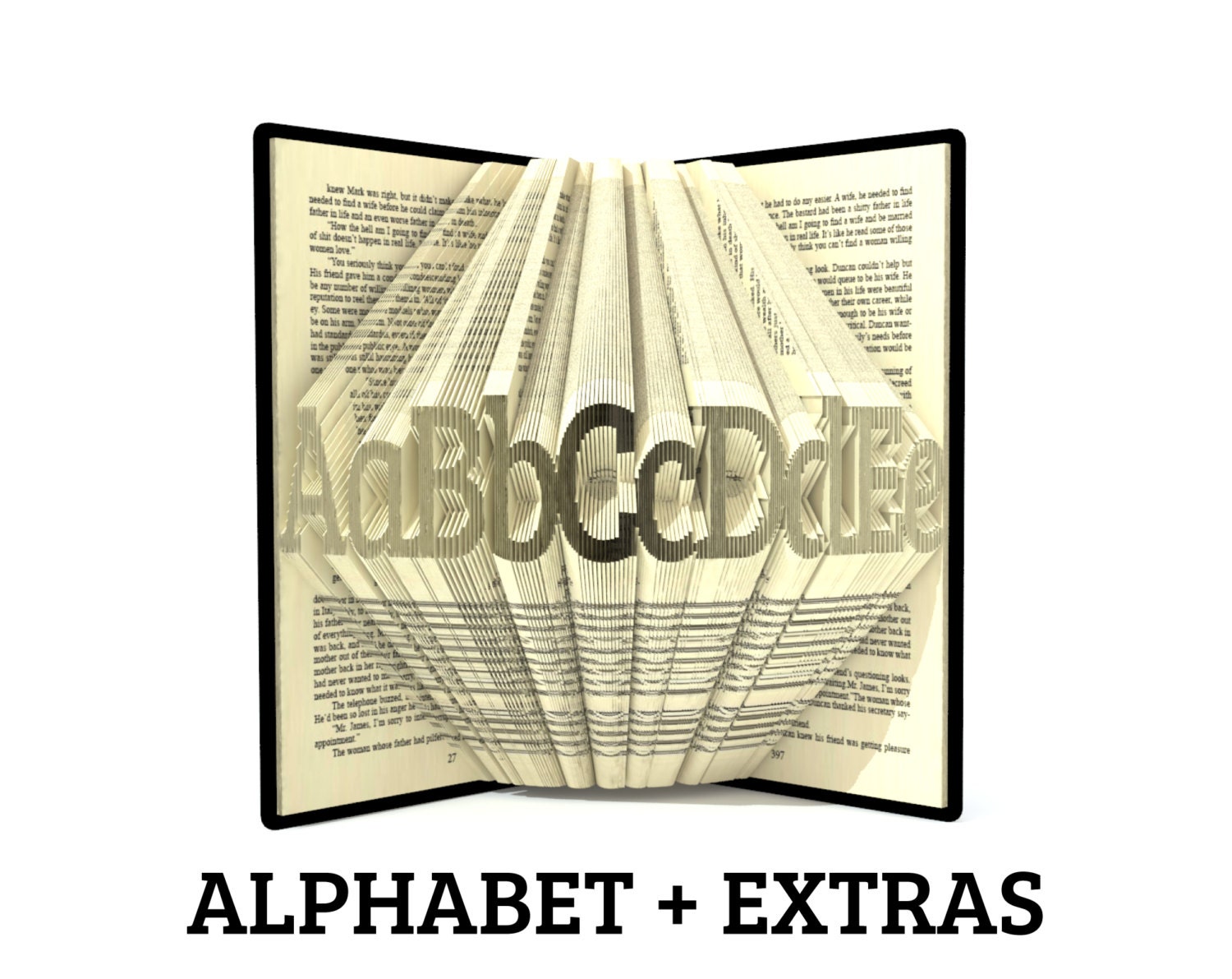 alphabet 2 mini font book folding patterns tutorial with