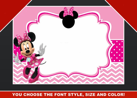 Blank Minnie Mouse Birthday Invitations 5