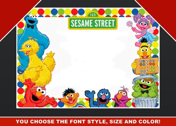 Sesame Street Blank Invitations 10