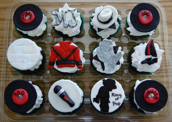 Music Theme Michael Jackson Cupcake Toppers 