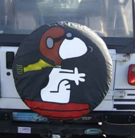 Custom Hand Painted Tire Cover by SketchyElements on Etsy