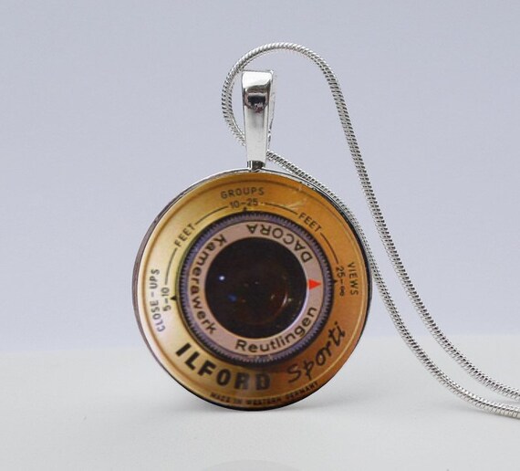 Photographer Gift Camera Necklace Camera Lens by GirlPowerPendants