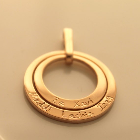 9ct Yellow Gold or Rose Gold - Solid gold Pendant - Mrs Fickle's Duo ...