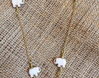 Elephant necklace, Alabama Crimson Tide necklace, Republican necklace, GOP necklace