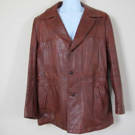 Vintage REED SPORTSWEAR Lined Rusty Brown Leather by TexasGirl99