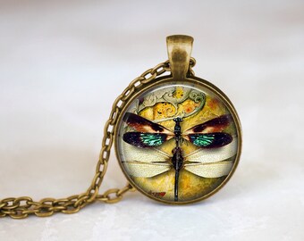 Dragonfly - Steampunk Handmade Pendant Necklace