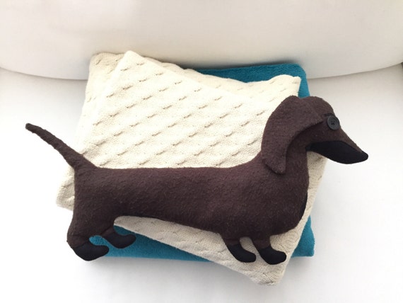 sausage dog shaped cushion