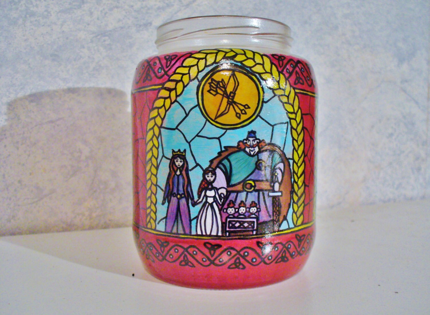 Brave Stained Glass Candle Jar by CandleJarsByEmily on Etsy