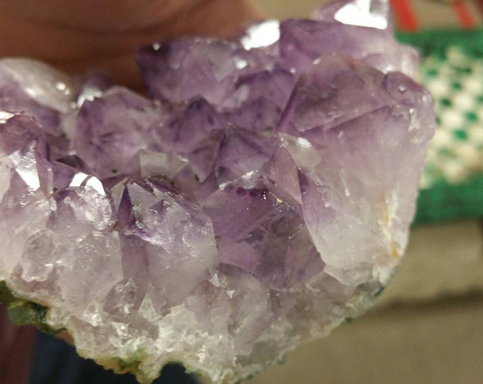 Amethyst Cluster- Palm size 4 inch from Uruguay Healing Crystals \ Reiki \ Healing Stone \ Amethyst Crystal \ Raw Amethyst \ Crystal Cluster