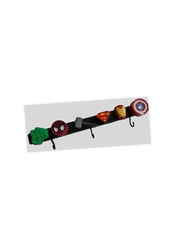 Avengers Wall Hooks on frame. Kids Wall Hooks. Cape Coat Hook Rack Superhero Bedroom Decor