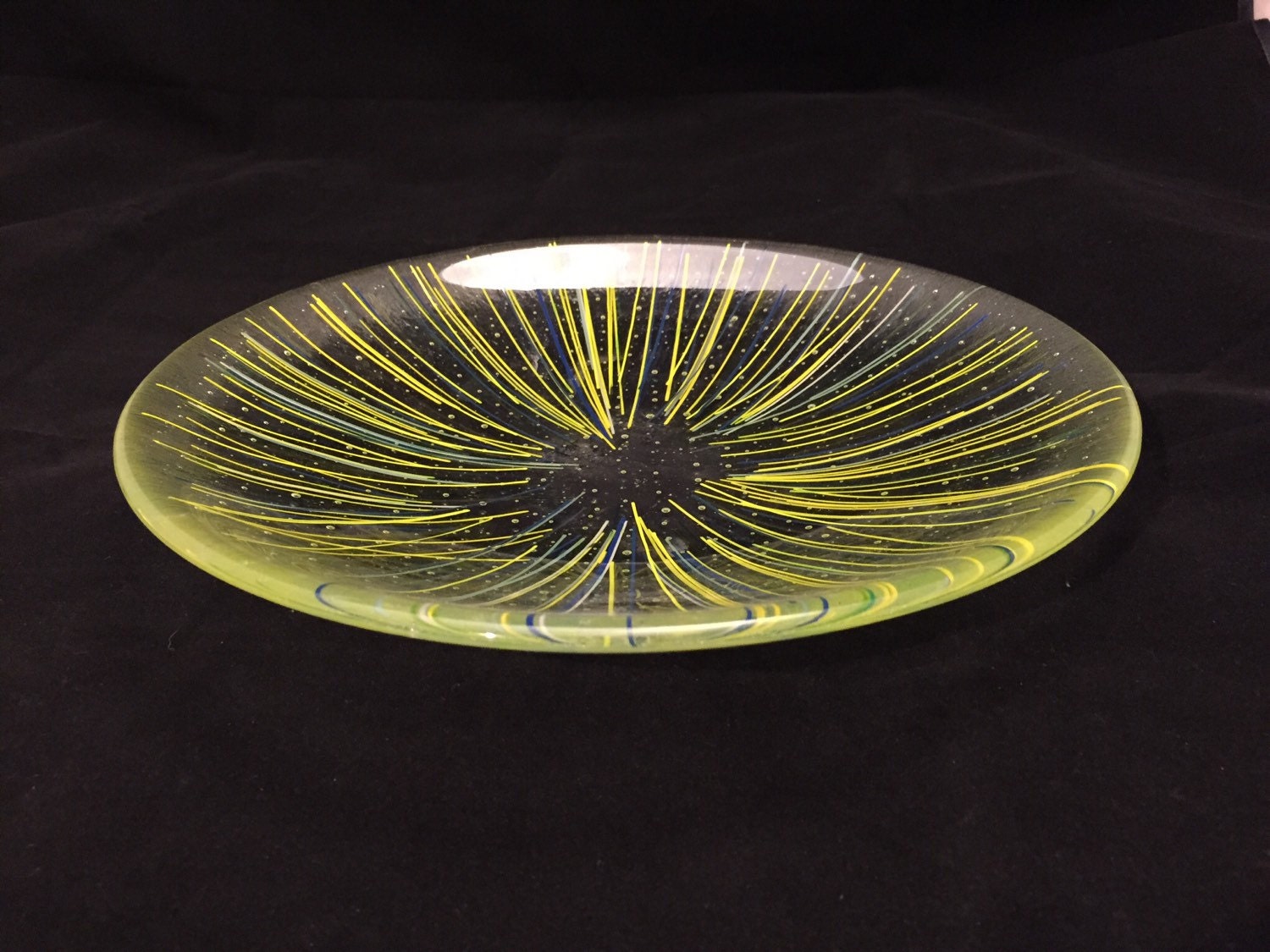 Shallow Serving Bowl by DeLinaGlassStudio on Etsy